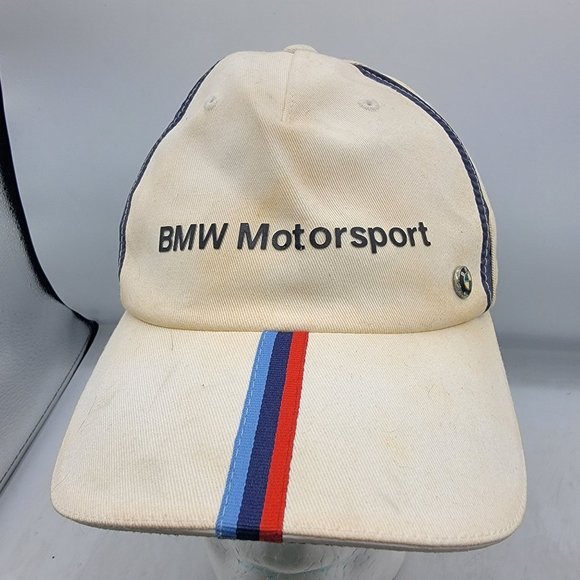 Puma BMW Motorsports White Hat Cap Adjustable Cars Motorcycles Casual Outdoors